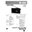 SONY WA6000 Service Manual