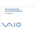 SONY PCG-GRX316G VAIO Owner's Manual