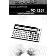 SHARP PC1251 Owner's Manual