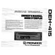 PIONEER DEH-415 Owner's Manual