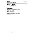 SONY XS-L80C Owner's Manual