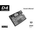 KORG D4 Owner's Manual