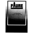 FAURE CCG626W Owner's Manual