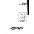 ARTHUR MARTIN ELECTROLUX KB2717M-1 Owner's Manual