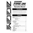 ZOOM FIRE-36 Owner's Manual
