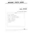 SHARP SF-S53 Parts Catalog
