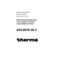 THERMA GSV BETA-SE2-W Owner's Manual
