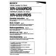 SONY XR-U550RDS Owner's Manual