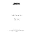 ZANUSSI ZBF560X Owner's Manual