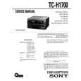 SONY TCH1700 Service Manual