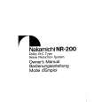 NAKAMICHI NR200 Owner's Manual