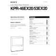 SONY KPR-46EX20 Owner's Manual