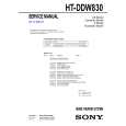 SONY HTDDW830 Service Manual