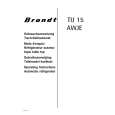 BRANDT TU15AWJE Owner's Manual