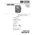 SONY WM-EX314 Service Manual
