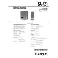SONY SAF21 Service Manual