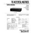 SONY TCK870ES Service Manual