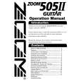 ZOOM 505II_GUITAR Owner's Manual