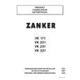 ZANKER VK201 Owner's Manual