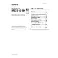 SONY MDSE10 Owner's Manual