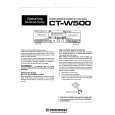 PIONEER CT-W500 Owner's Manual