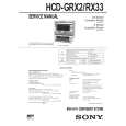 SONY HCDGRX2 Service Manual