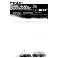 SHARP CE1600P Owner's Manual