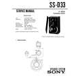 SONY SS-D33 Service Manual
