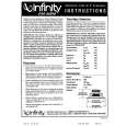 INFINITY REFERENCE810W Owner's Manual