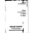 ARTHUR MARTIN ELECTROLUX TE0004X Owner's Manual
