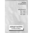 ARTHUR MARTIN ELECTROLUX RU2101W-1 Owner's Manual