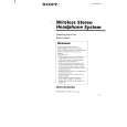 SONY MDR-RF950RK Owner's Manual
