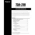 ROLAND TDA-700 Owner's Manual
