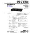 SONY MDS-JE500 Owner's Manual