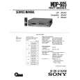 SONY MDP-605 Service Manual