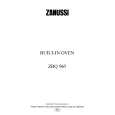 ZANUSSI ZBQ965ALU Owner's Manual