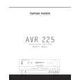 HARMAN KARDON AVR 225 Owner's Manual