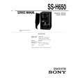 SONY SS-H650 Service Manual