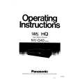 PANASONIC NVG40 Owner's Manual