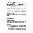 THORENS TD110 Service Manual