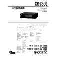 SONY XRC500 Service Manual