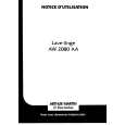 ARTHUR MARTIN ELECTROLUX AW2080AA Owner's Manual