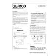 KENWOOD GE1100 Owner's Manual
