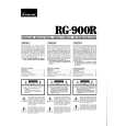 SANSUI RG900R Owner's Manual