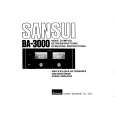 SANSUI BA3000 Owner's Manual