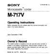 SONY M-717V Owner's Manual