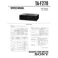 SONY TAF270 Service Manual