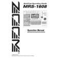 ZOOM MRS-1608 Owner's Manual