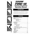 ZOOM FIRE-15 Owner's Manual