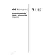 ELEKTRA BREGENZ FI1150 Owner's Manual